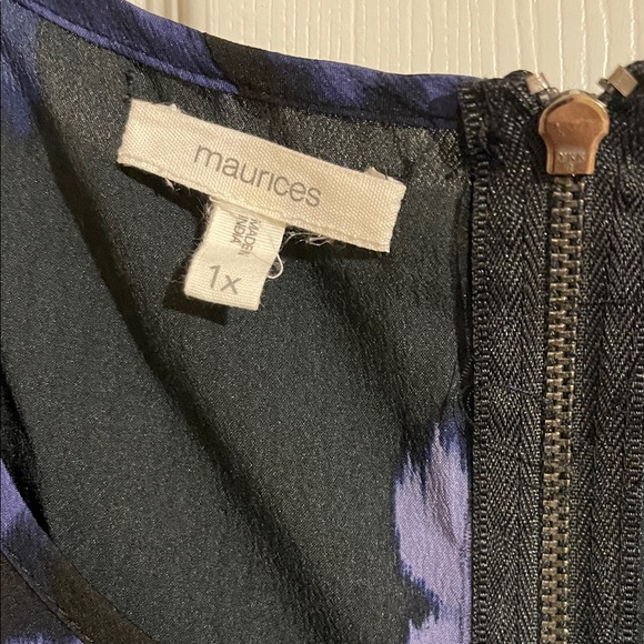 Maurices Black and Blue Floral Blouse - Picture 2 of 6